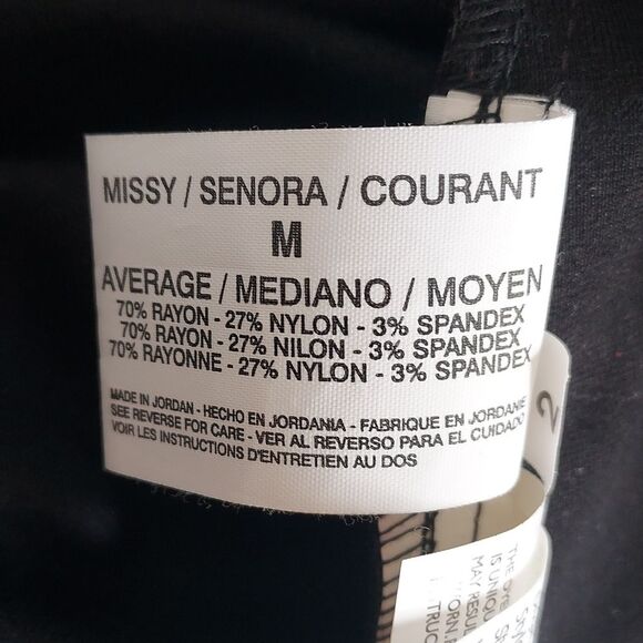 NWT Ladies Gloria Vanderbuilt Lucy Black Straight Slimming HI Waist Pants Medium - Picture 9 of 9